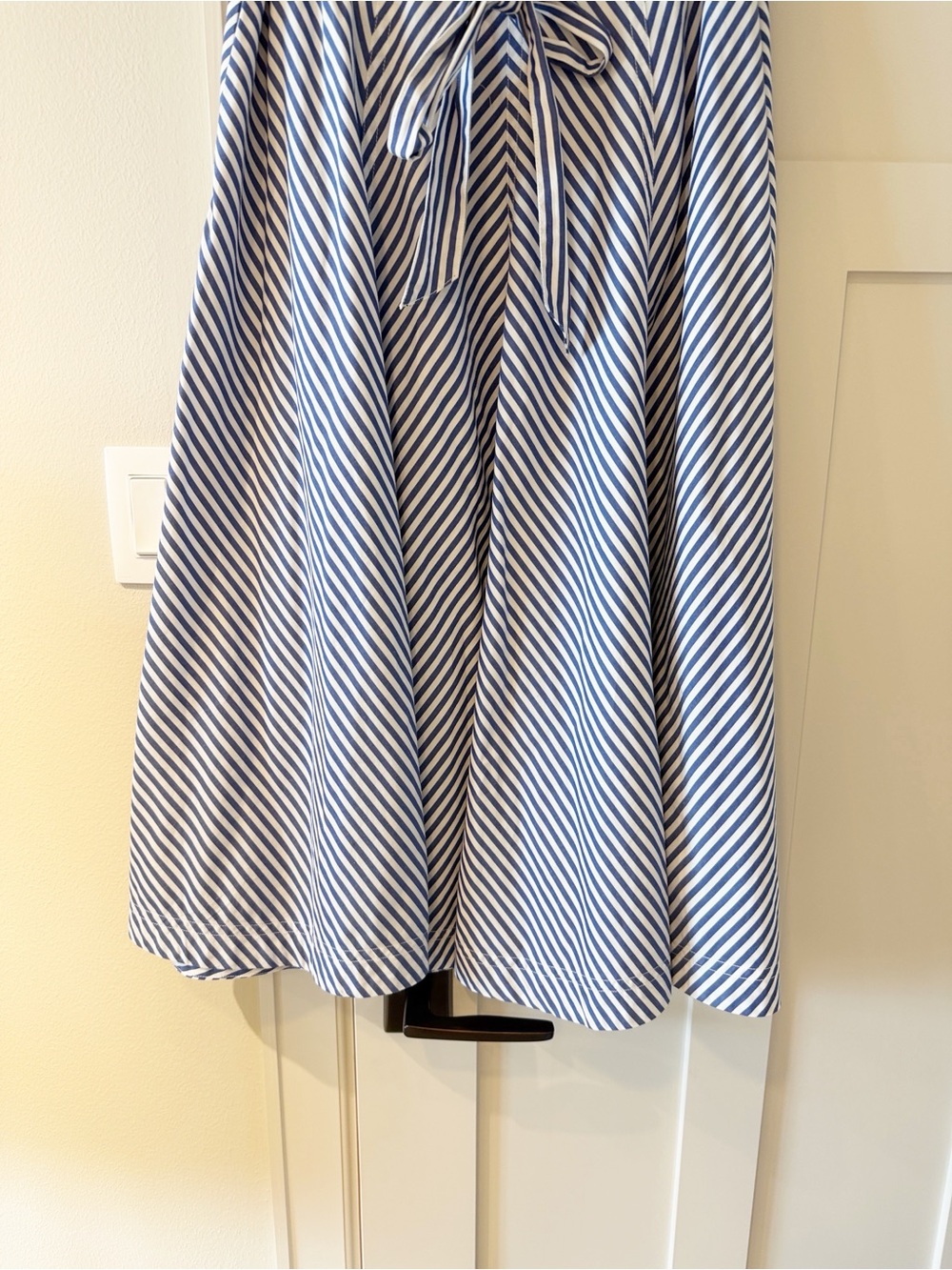 Madewell Poplin Striped Flared Midi Skirt - Picture 6 of 11